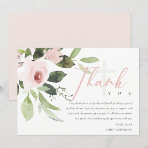 SOFT TRENDIG ROSA ROS BABY SHOWER TACK INBJUDNINGAR