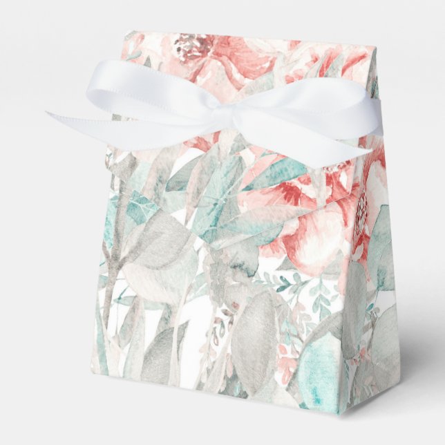 Soft Vår sommartid Blommigt Greenery Elegant bröll Presentaskar (Framsidan Sidan)