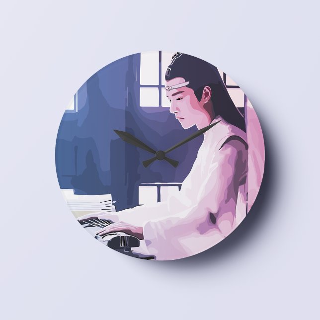 Soft Wangji spelar Zither Stor Klocka (Skapare uppladdad)