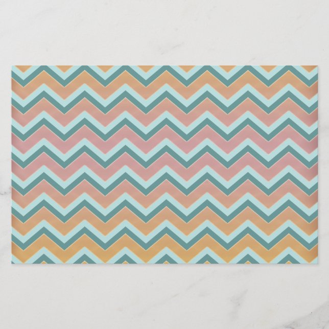 Soft Warm Färg ZigZag Brevpapper (Framsida)