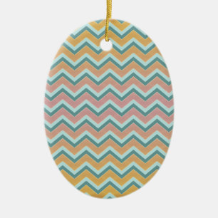 Soft Warm Färg ZigZag Julgransprydnad Keramik