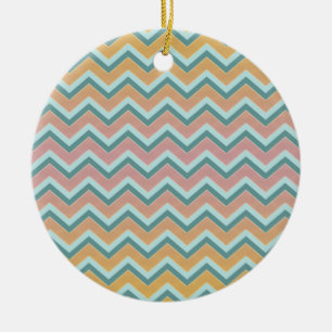 Soft Warm Färg ZigZag Julgransprydnad Keramik