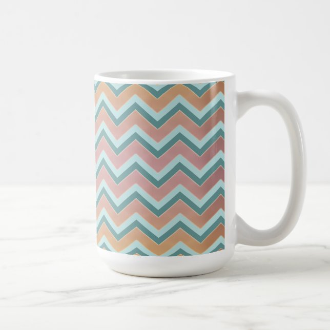 Soft Warm Färg ZigZag Kaffemugg (Höger)