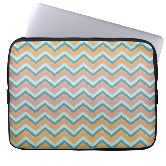 Soft Warm Färg ZigZag Laptop Sleeve (Framsidan)