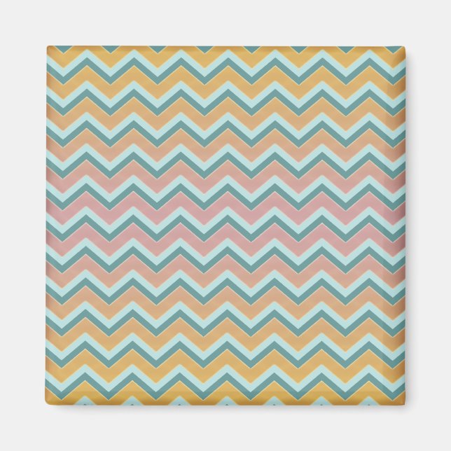 Soft Warm Färg ZigZag Magnet (Framsidan)