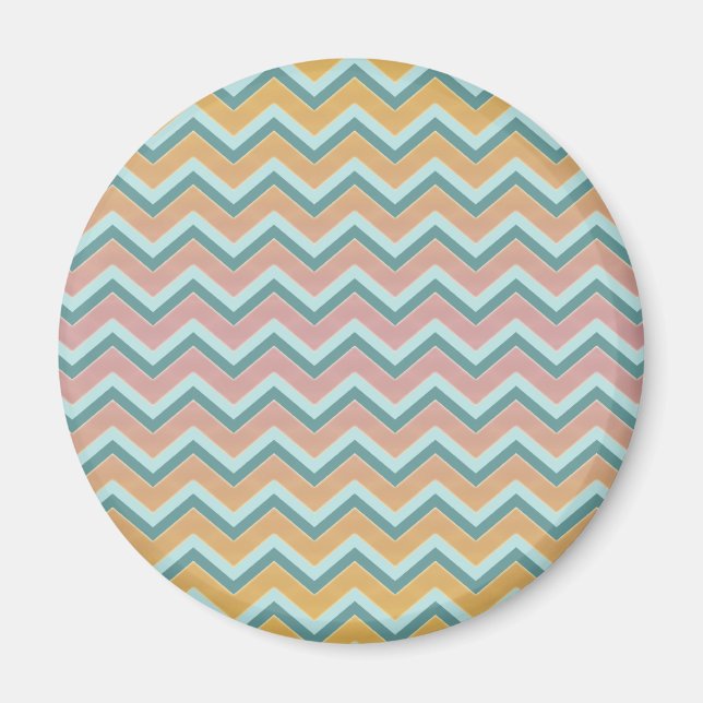 Soft Warm Färg ZigZag Magnet (Framsidan)