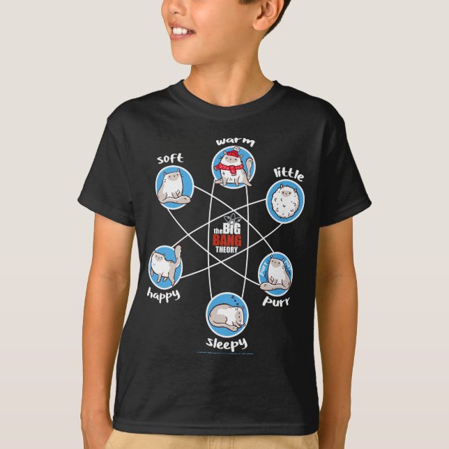 Soft Warm Little Lycklig Sömnig Kattunge T Shirt (Framsida)