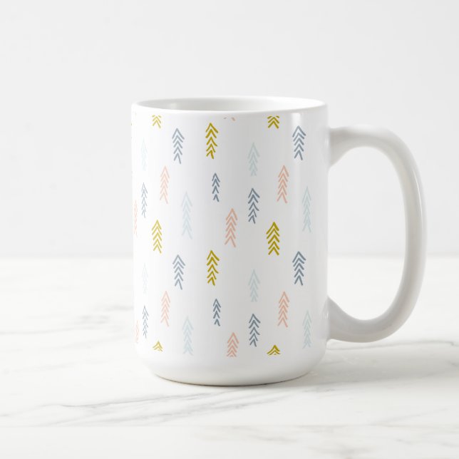 Soft Watercolor Chevron Mönster Kaffemugg (Höger)