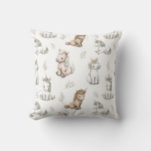 Soft Watercolor Unicorns and Flowers Pattern 