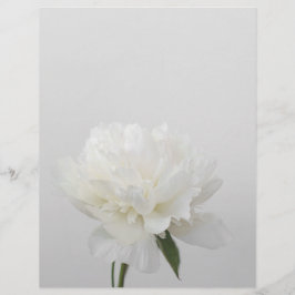 Soft white minimalist peony scrapbook paper