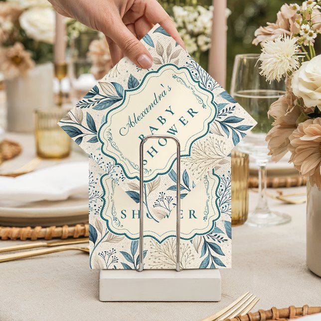 Soft Wildflower Cottage Baby Shower Pappersservett (Skapare uppladdad)