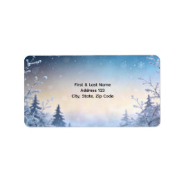 Soft Winter Daydream Address Adressetikett