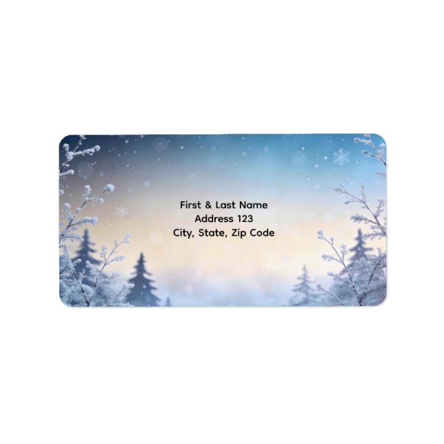 Soft Winter Daydream Address Adressetikett (Framsidan)