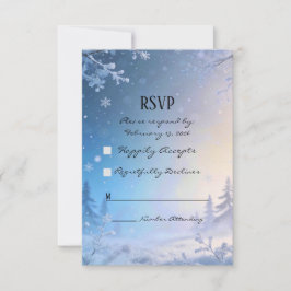 Soft Winter Daydream RSVP Cards OSA Kort