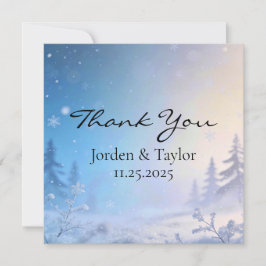Soft Winter Daydream Thank You Cards Tack Kort