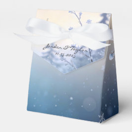 Soft Winter Daydream Wedding Favor Boxes Presentaskar
