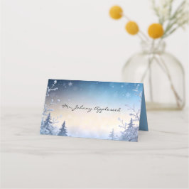 Soft Winter Daydream Wedding Place Cards Placeringskort