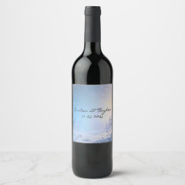 Soft Winter Daydream Wine Label Vinflaska Etikett