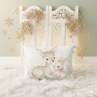 Soft Winter Dreams – MerryMist Girls | Deer & Bunn Prydnadskudde