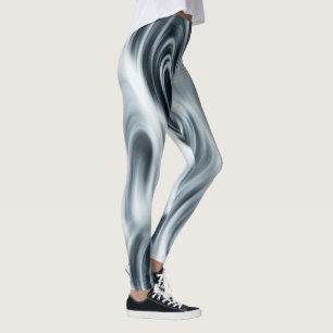 Soft Wispy Flowing River Abstrakt Swirls Leggings