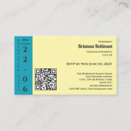 Soft Yellow Photo Modern Graduation Party Tilläggskort
