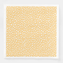 Soft Yellow Uneven Dots Graphic Design Pappersservett