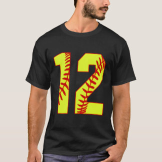 Softball 12 Fast Pitch Kärlek-softball Mamma-favor T Shirt