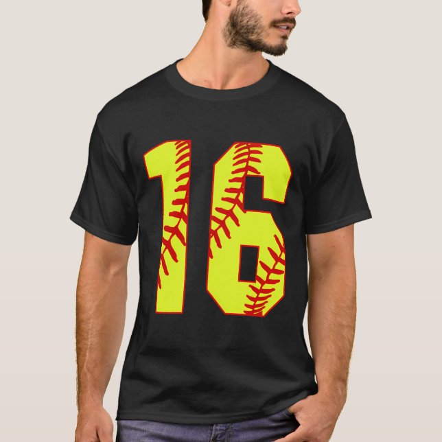 Softball 16 Fast Pitch Kärlek-softball Mamma-favor T Shirt (Framsida)
