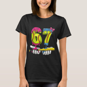Softball 67 Glass Strimma Sex Sju Pojkar Roligt Mi T Shirt
