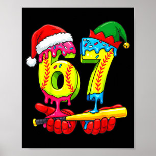 Softball 67 Glass Strömmar Sex Sju Pojkar Roligt C Poster
