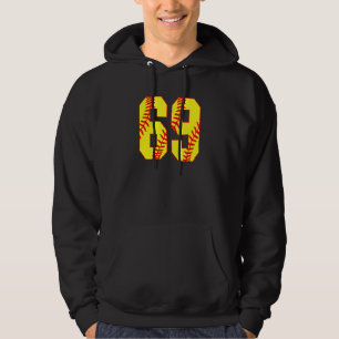 Softball 69 Fast Pitch Kärlek-softball Mamma-favor Hoodie