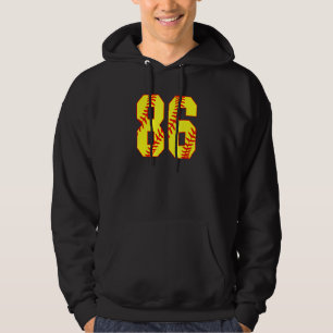 Softball 86 Fast Pitch Kärlek-softball Mamma-favor Hoodie