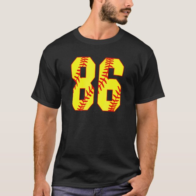 Softball 86 Fast Pitch Kärlek-softball Mamma-favor T Shirt (Framsida)