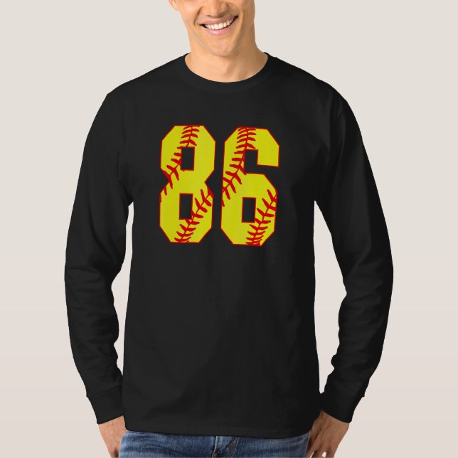 Softball 86 Fast Pitch Kärlek-softball Mamma-favor T Shirt (Framsida)