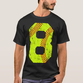 Softball 8 Jersey-nummer T Shirt