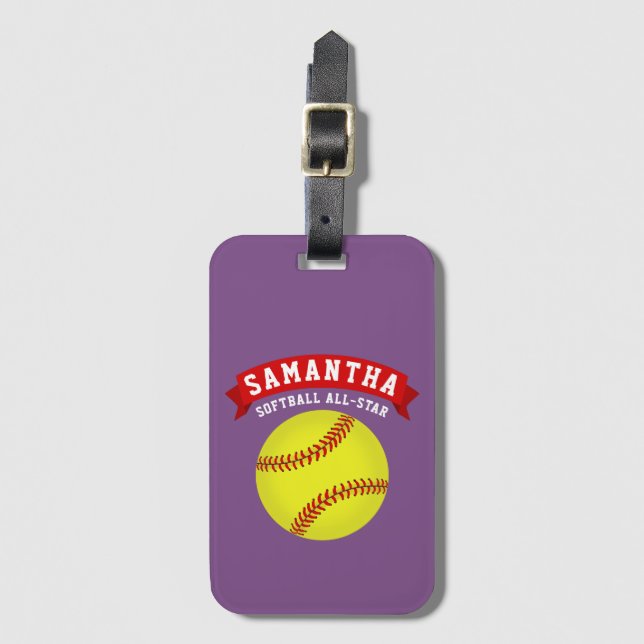 Softball All-Star Bagagebricka (Framsida vertikal)