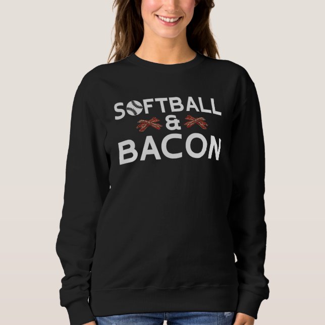 Softball and Bacon   Softball T Shirt (Framsida)