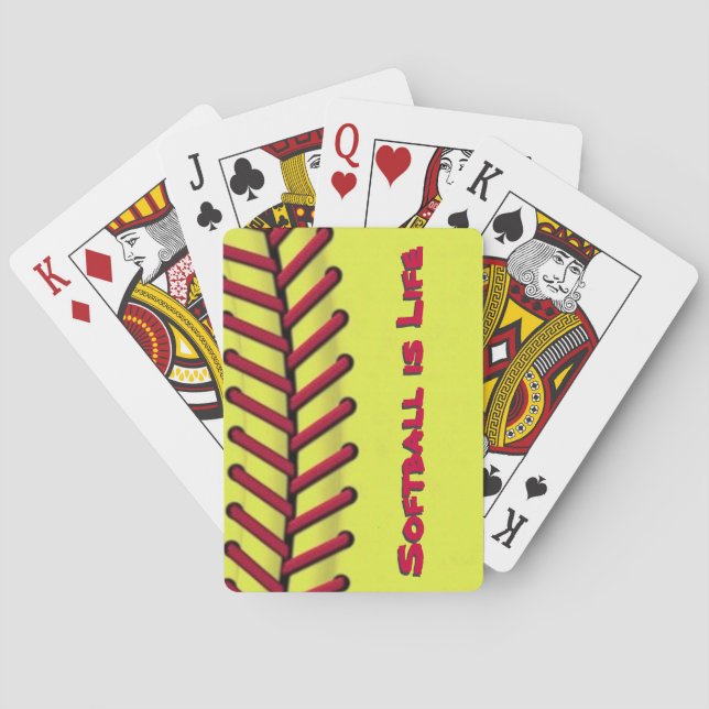 Softball är Life Spel Kort (Baksidan)