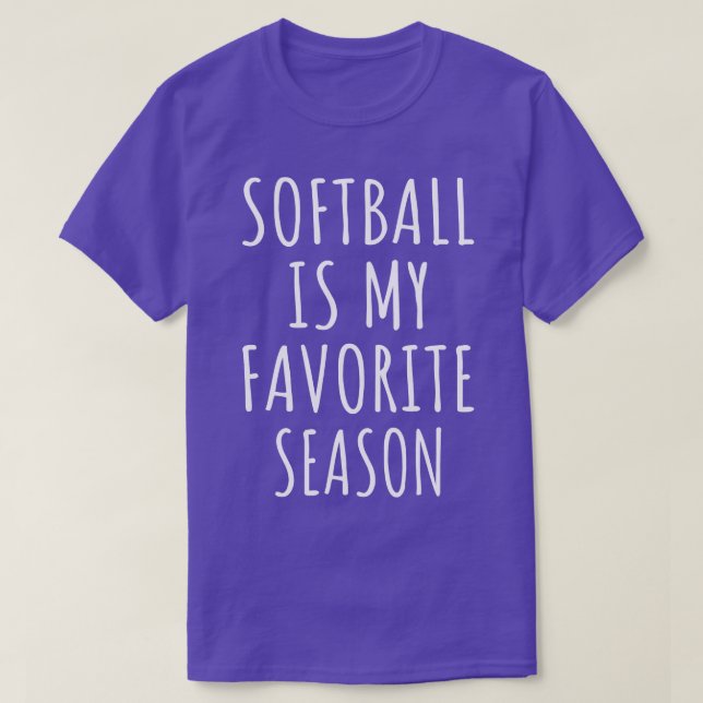Softball är min favoritsäsong I T Shirt (Design framsida)