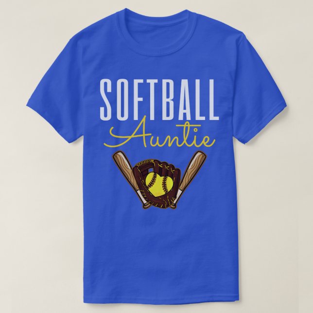 Softball Auntie T Shirt (Design framsida)
