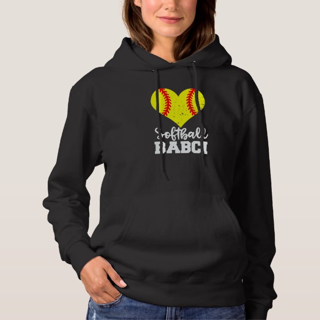 Softball Babci Softball Heart Grandma Babci T Shirt (Framsida)