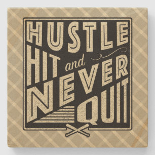 Softball Baseball Hustle, Slå och sluta aldrig Und Underlägg Sten