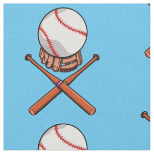 Softball/Baseball Jolly Roger som Illustration Tyg
