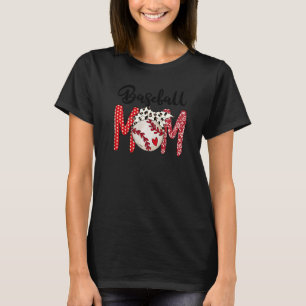 Softball Baseball Mamma Leopard Mamma Women Mor T Shirt
