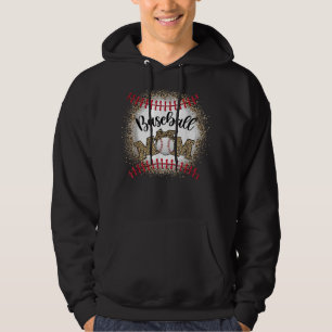 Softball Baseball Mamma Leopard Mors dag Mammor Hoodie