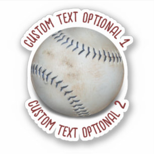 Softball Baseboll Med Text Klistermärken