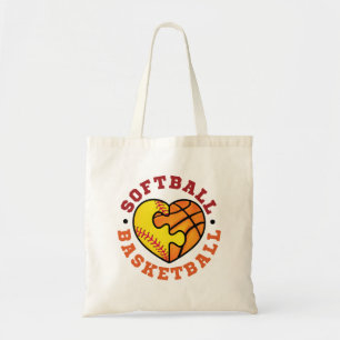 Softball Basketball Heart Tygkasse