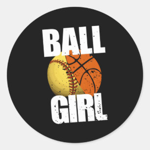 Softball Basketball Runt Klistermärke
