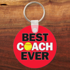 Softball BEST COACH Anpassningsbar Team Färg Sport Nyckelring