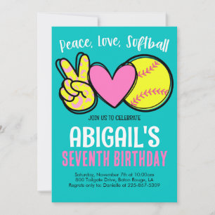 Softball Birthday Inbjudan